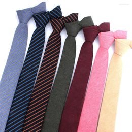 Bow Ties Cotton Neck Groom Necktie For Wedding Party Boys Girls Tie Striped Men Women Wear Men's Stripe