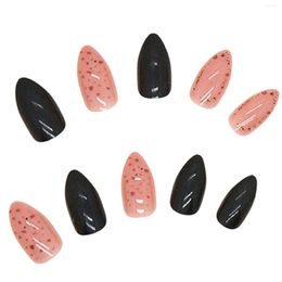 False Nails Solid Color Almond Fake Glossy Firm & Not Fragile Exquisite Style For Finger Decoration Home Nail DIY STTX889