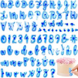 Baking Moulds Cake Stamp Mould Alphabet Upper Lower Case Fun Fonts Number Letter Mold Set For Cookie Fondant Decoration Tool