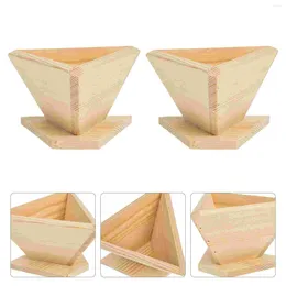 Dinnerware Sets 2 Pcs Zongzi Mould Household Tools T Tool Making Sushi Box Ebt Foods Wooden Maker Chinese