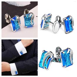 Stud Earrings Unique For Women Cuff Buttons Platinum Plated Inlaid With Gemstones Jewellery Men Suitable Gift