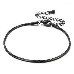 Link Bracelets Fashion Women Men Silver Color Rose Gold Steel Stone Rope Wable Chain Jewelry