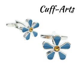 Cufflinks For Men Masonic Freemasons Cufflinks Blue Flower Gemelos Para Hombre Camisa By Cuff-arts C10377