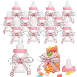 Gift Wrap Boys Girls Cute Born With Bowknot Plastic Party Favour Baby Shower Filling Candy Box Feeder Style Sweet Bottle Mini Birthday