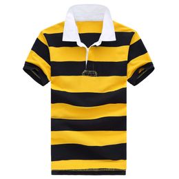 Men's Polos Stripe High Quality Hombre Small Horse 100cotton Polo Shirt Men Short Sleeve Casual Camisa Homme Masculine 230517