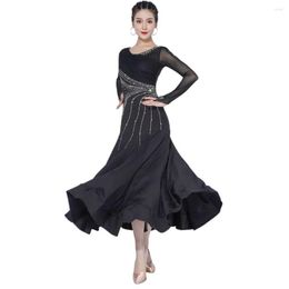 Stage Wear Ballroom Dancing Dress Standard Performance Costumes Top Grade Evening Party Waltz Tango Jazz Outfits Women Elegant Long Skirt