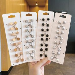 4/6Set Women's Brooch Set Tighten Waist Brooches Nail Free Alloy Daisy Pants Jeans Adjustable Waist Clip Pins Clothing Accessori