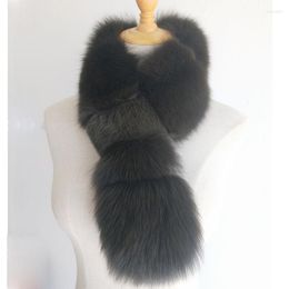 Scarves Female Genuine Fur Scarf Fashion Winter Warm Real Women White Thick Scarfs Ladies Luxury