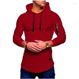 Men's Hoodies MRMT 2023 Brand Jacquard Round Neck Hooded Long-Sleeved Arm Zipper Stitching Long Sweater Sweatshirts