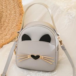 School Bags Women Mini Backpack Crossbody Bag Cute Backpacks For Girls PU Leather Female Simple Card Phone Purse Shoulder