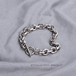 Link Bracelets Bracelet Layered Bangles Ladies Round Buckle Jewellery Couples Fashion Vintage Silver Colour Wholesale