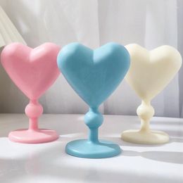 Bakeware Tools Tall Love Cup Silicone Mould Heart-shaped Soap Plaster Candle Valentine's Day Gift Making Wedding Anniversary Souvenirs