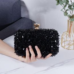 Evening Bags 2023 Women's Fashion Luxury Sequin Beaded Banquet Handbags Clutches Ladies Chain Small Shoulder Bag Purses