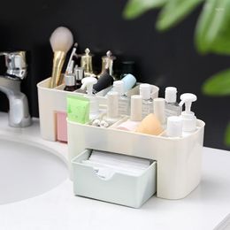 Storage Boxes Double Layer Plastic Makeup 6 Grids Box Cosmetic Drawers Jewelry Display Case Desktop Container For Bathroom