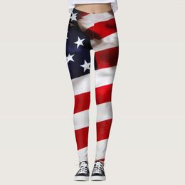 Active Pants Ladies' Fourth Of July Printed Sports Leggings Yoga With Pockets For Women Petite Length