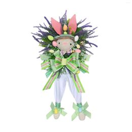 Decorative Flowers Easter Wreath Front Door Welcome Garland For Home Outdoor Decoration