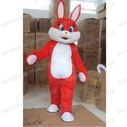 Halloween Red Rabbit Mascot Costume Simulation Cartoon Character Outfits Suit Christmas Fancy Party Dress Holiday Celebration Outfits