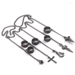 Charm Bracelets Japanese Anime Kurapika Five Fingers Chain Metal Bracelet Bangles For Men Women Jewellery Gifts