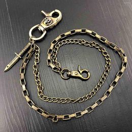 Keychains Bronze Tide Male Female Punk Pants Chain Personality Fashion Jeans With Waist Hip-hop Key WZ14