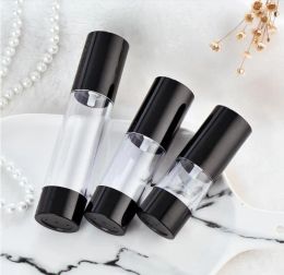 15ml 30ml 50ml 80ml 100ml Fashion Empty Black Airless Pump Dispenser Bottle Refillable Lotion Cream Vacuum Spray Bottles Atomizer