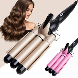 Curling Irons 2032mm Hair Curler Triple Barrels Ceramic Iron Professional Waver Tongs Styler Tools for All Types 230517