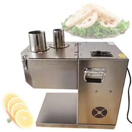 Electric Commercial Vegetable Fruit Slicer Stainless Steel Potato Onion Fruit Adjustable Thickness