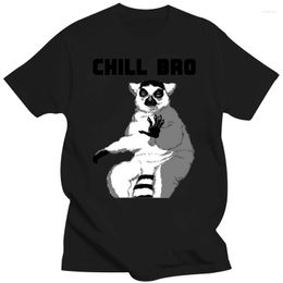 Men's T Shirts Chill Bro Lemur Tops Tee Shirt Unisex Adult Cotton Sizes Madagascar King Julien Animal T-Shirt Loose Size