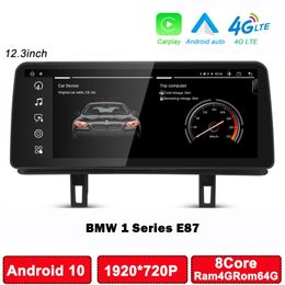 12.3 inch Android Car Multimedia Player Radio For BMW 1 Series E81 E82 E87 E88 SIM Carplay IPS Touch Screen GPS Navi Stereo