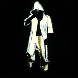 Men's Jackets Reflective Fluorescent Set Nightclub Bar Dancer Male Costume