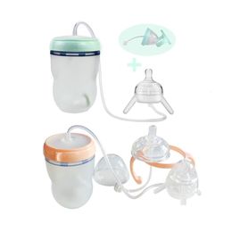 Baby Bottles# Feeding Bottle Long St Hands Mtifunctional Kids Milk Cup Sile Sippy No A 2204149466163 Drop Delivery Maternity Otd5E