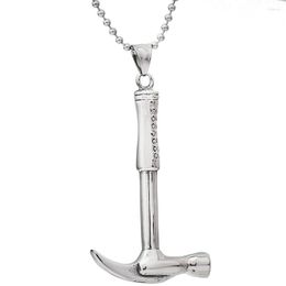 Chains Fashion Jewellery Men's Stainless Steel Hammer Pendant Necklace Street Boy Favourites Gift For Man