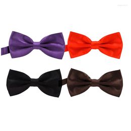 Bow Ties Black Red Tie Men's Polyester Silk Purple Bright Casual Adult Multi Colour