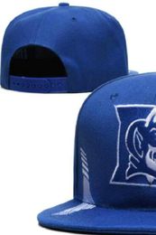 2023 All Team Fan's USA College Light Blue Color Baseball Adjustable Blue Devils Hat On Field Mix Order Size Closed Flat Bill Base Ball Snapback Caps Bone Chapeau