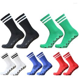 Sports Socks FS Striped Soccer Men Women Round Silicone Non-Slip Grip Football