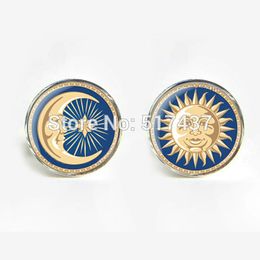 1 pair New Fashion Sun and Moon cufflinks Make Cufflinks cufflinks For Weddings