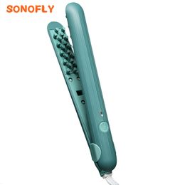 Curling Irons SONOFLY Mini Hair Iron Fluffy 3D Grid Curler Splint Portable High Quality Ceramic Corn Perm Styling Tools TY219 230517