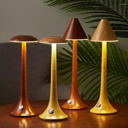 Table Lamps Night Light Touch LED 5V USB Rechargable Mushroom Desktop Lights For Indoor Bedroom Party Restaurant Decoration