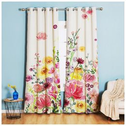 Curtain Curtains Wholesale Art Floral Digital Printing Bedroom Fabric