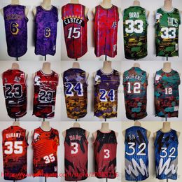 35 Kevin Vince Durant Carter Rabbit Year Basketball Jersey Hip Hop Style 12 Ja Morant Dwyane Larry Wade Bird James Maglie Mage Camo Summer Classic Shirt