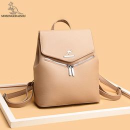 Backpack 2023 Antitheft Designer Women's Backpack High Quality PU Leather Women School Bags Fashion Letter Design Ladies Travel Backpack J230517