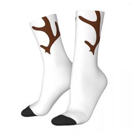 Men's Socks Funny Crazy Compression Sock For Men Antlers Hip Hop Harajuku Elk Beauty Animal Happy Quality Pattern Printed Boys Crew