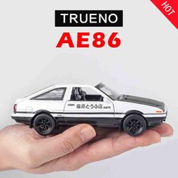 Diecast Model car 1 32 INITIAL D AE86 Metal Toy Alloy Toy Car Diecasts Vehicles Model Car Decoration Miniature Scale Toys For Children Boy Gifts 230517