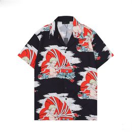 Designer Shirt Mens Button Up Shirts print bowling shirt Hawaii Floral Casual Shirts Men Slim Fit Short Sleeve Dress Hawaiian t-shirt M-3XL U27