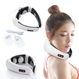 Back Massager Electric Neck Massager Pulse Back 6 Modes Power Control Far Infrared Heating Pain Relief Relaxation Machine Health Care Tool 230517