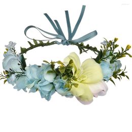 Headpieces Bridal Wreath Headdress Handmade Rattan Head Flower Headband Seaside Holiday Wedding Accessories