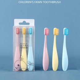 Toothbrush 3PcsSet Sweet Candy Colour Children NonSlip Fatty Handle Small Head Soft Bristle Kids Training Tooth Brush Oral Care 230517