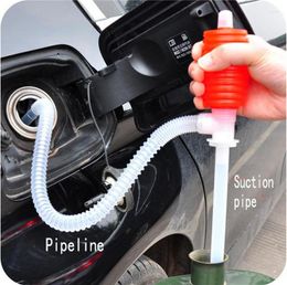Watering Equipments Portable Car Syphon Hose Gas Oil Water Liquid Transfer Hand Pump Sucker Air Styling Suction Pipe