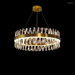 Chandeliers LED Postmodern Round Oval Gold Silver Hanging Lamps Lustre Chandelier Lighting Suspension Luminaire Lampen For Living Room