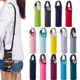 Drinkware Handle Portable Neoprene Vacuum Cup Sleeve Water Bottle Cover Insulator Sleeve Bag Glass Bottles Case Pouch Sport Camping S57