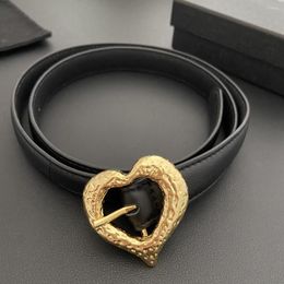 Belts European And American Retro Heart Shaped Leather Belt